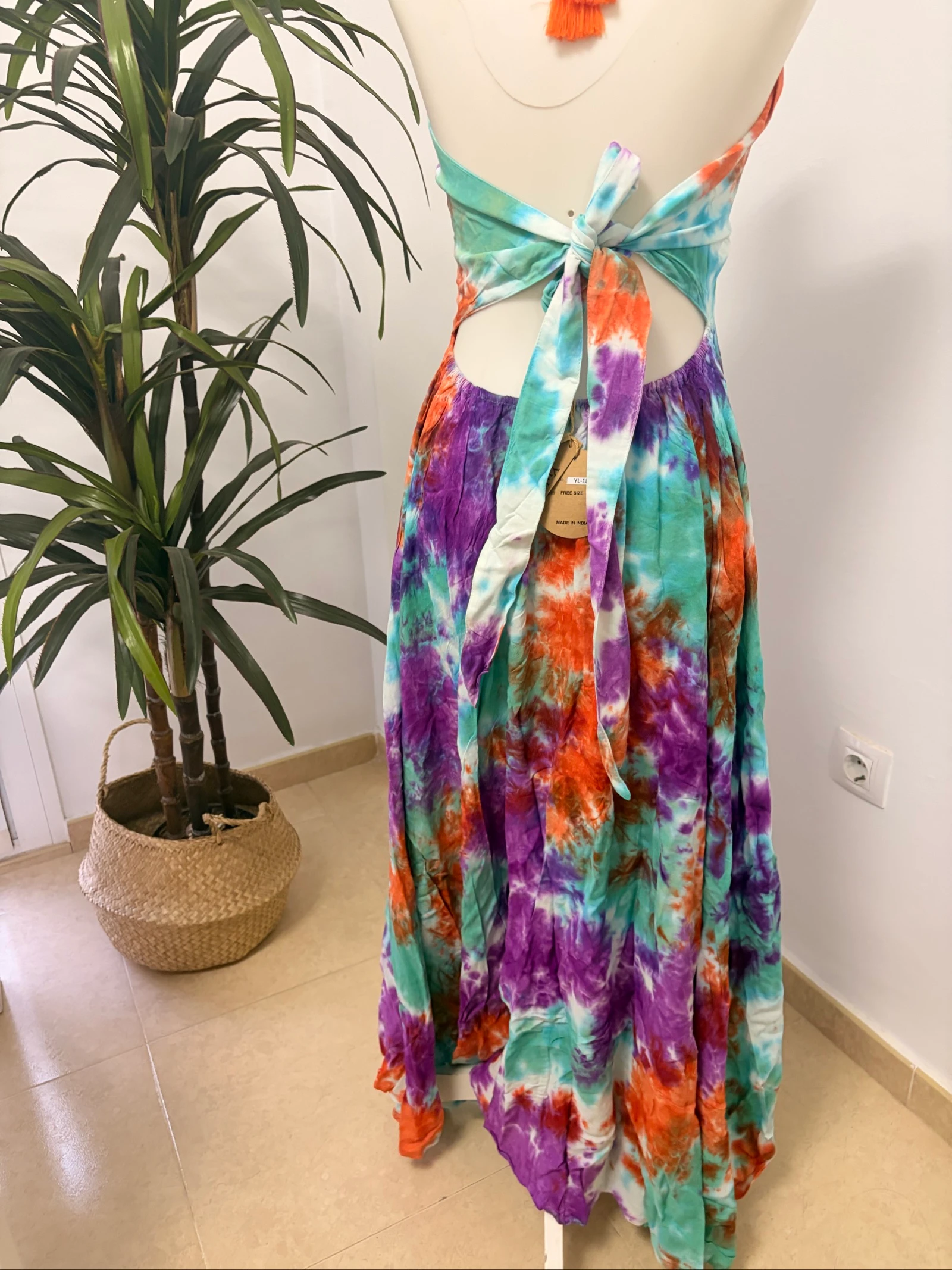 Tie-dye print summer maxi dress – photo 6